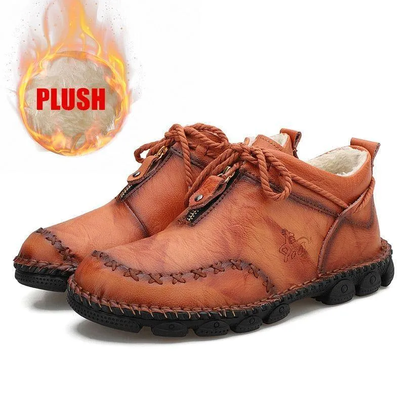 Men's Casual Shoes Leather Ankle Boot Comfortable Shoes