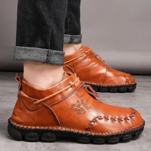 Men's Casual Shoes Leather Ankle Boot Comfortable Shoes