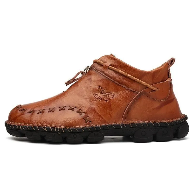 Men's Casual Shoes Leather Ankle Boot Comfortable Shoes
