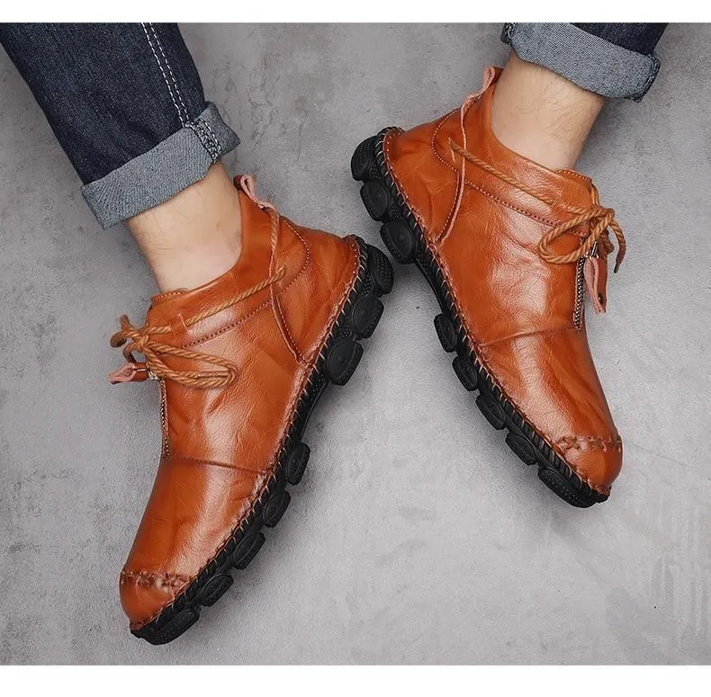 Men's Casual Shoes Leather Ankle Boot Comfortable Shoes