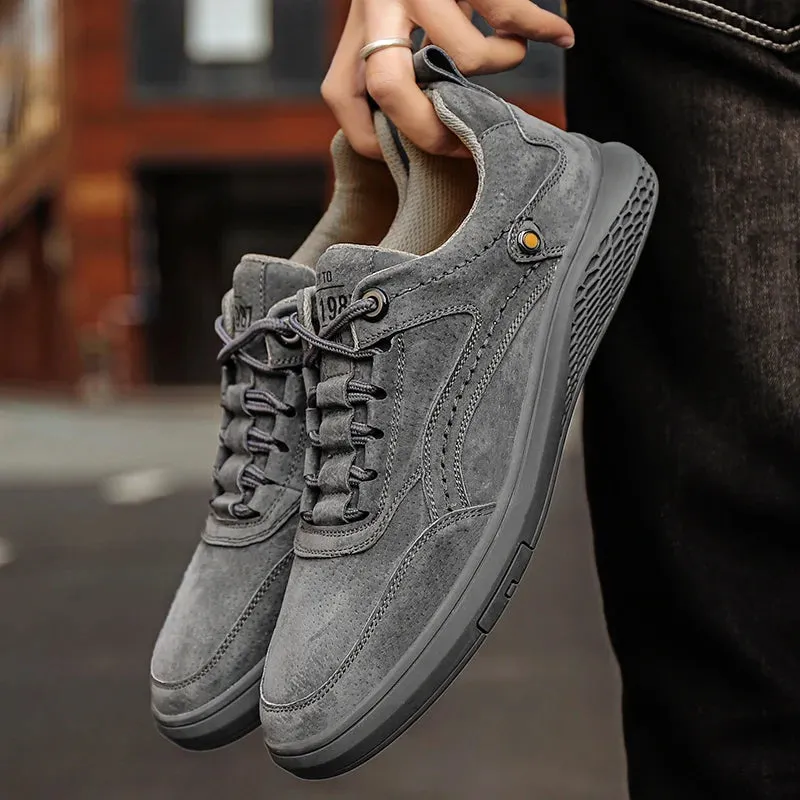 Men's Casual Shoes MCSM02 Soft Sole Solid Color Running Sneakers