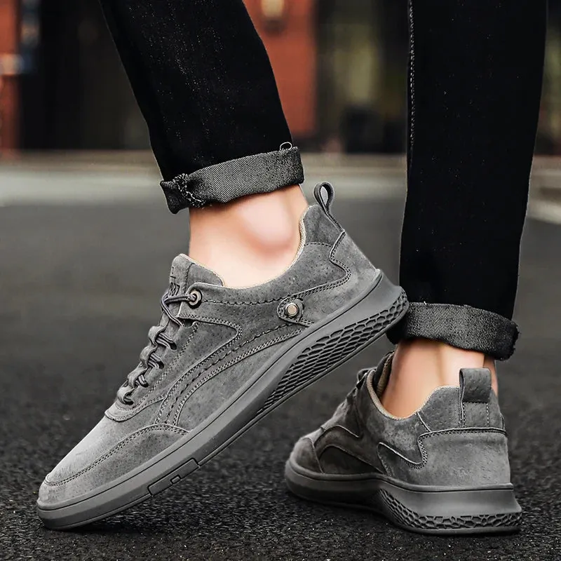 Men's Casual Shoes MCSM02 Soft Sole Solid Color Running Sneakers