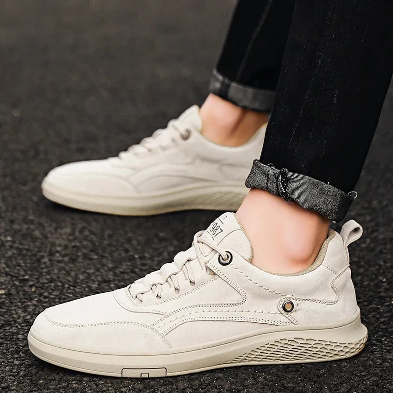 Men's Casual Shoes MCSM02 Soft Sole Solid Color Running Sneakers