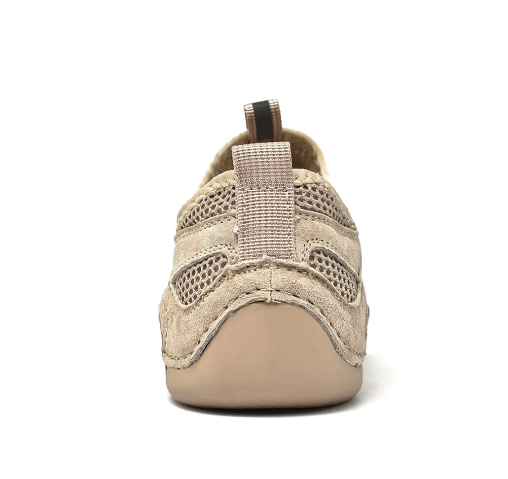 Men's Spring/Autumn Leather Casual British Style Breathable Sneakers | Plus Size