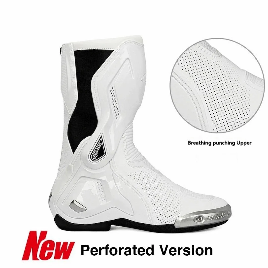 Motorcycle Riding Boots White