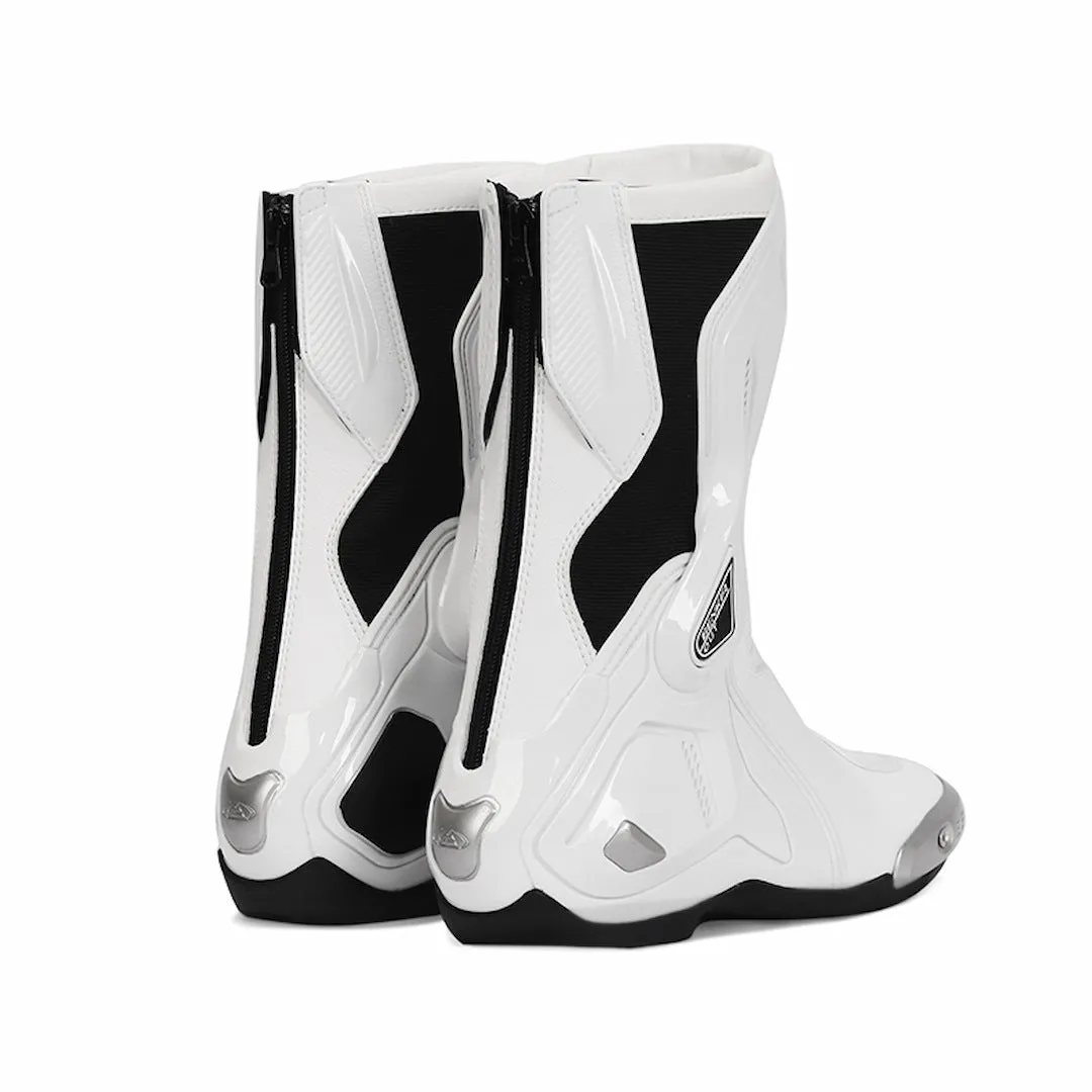 Motorcycle Riding Boots White