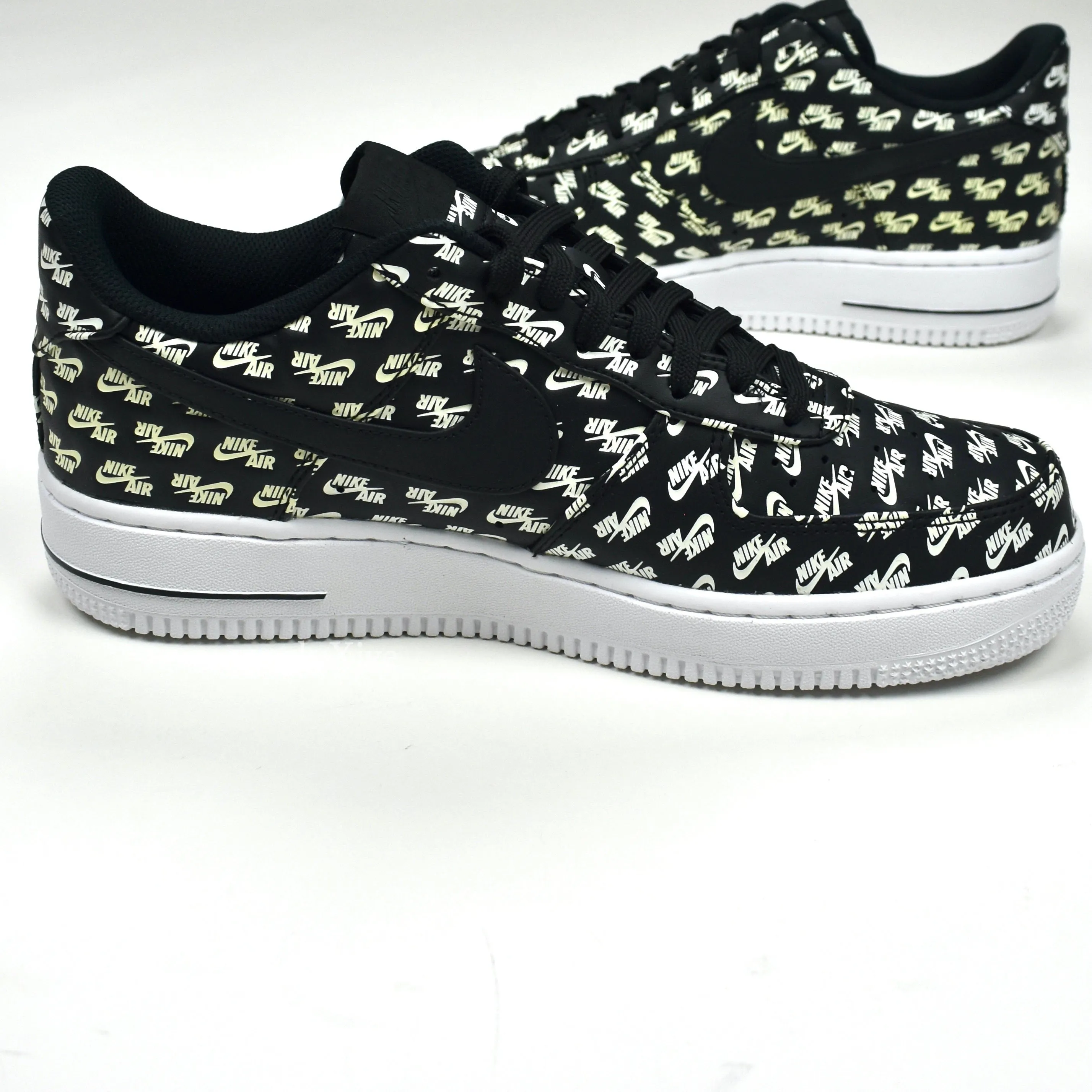 Nike - Air Force 1 '07 QS Allover Logo Print (Black)