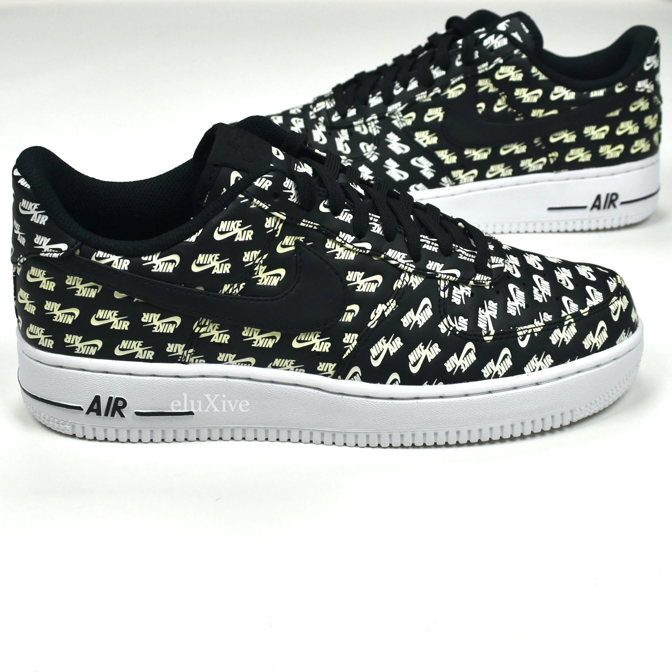 Nike - Air Force 1 '07 QS Allover Logo Print (Black)