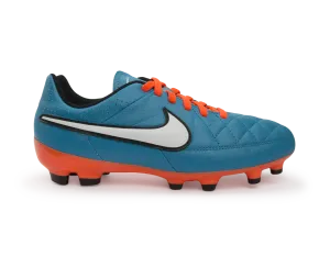 Nike Kids Tiempo Genio Leather FG Neo Turquoise/White/Hyper Crimson