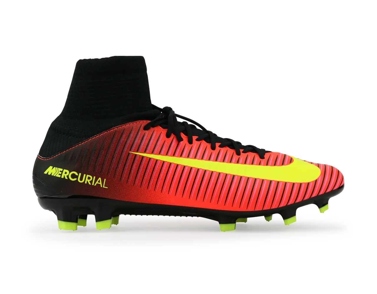 Nike Men's Mercurial Veloce III DF FG Total Crimson/Volt Black/Pink Blast