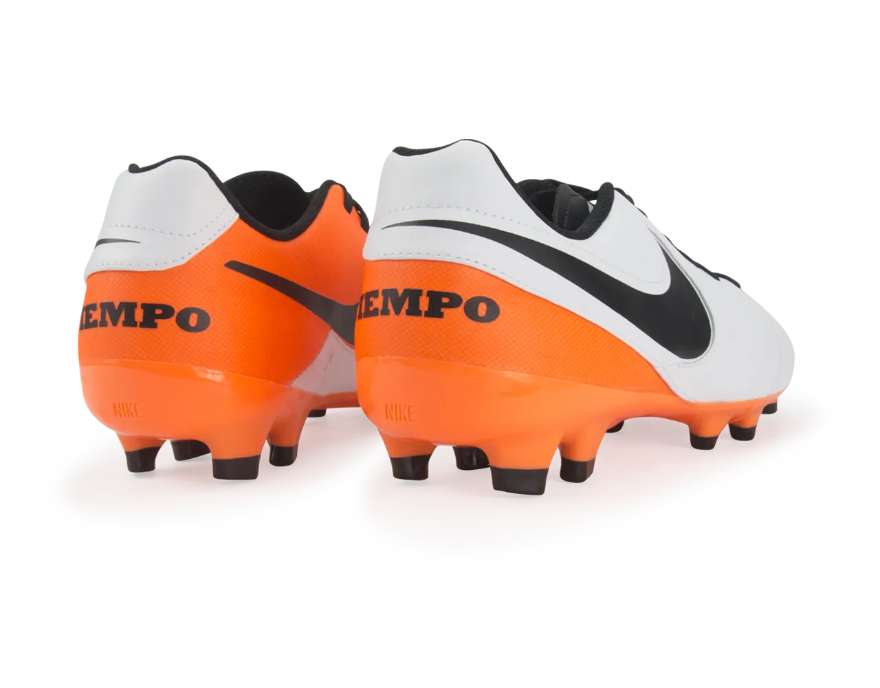 Nike Men's Tiempo Genio Leather FG White/Black/Total Orange