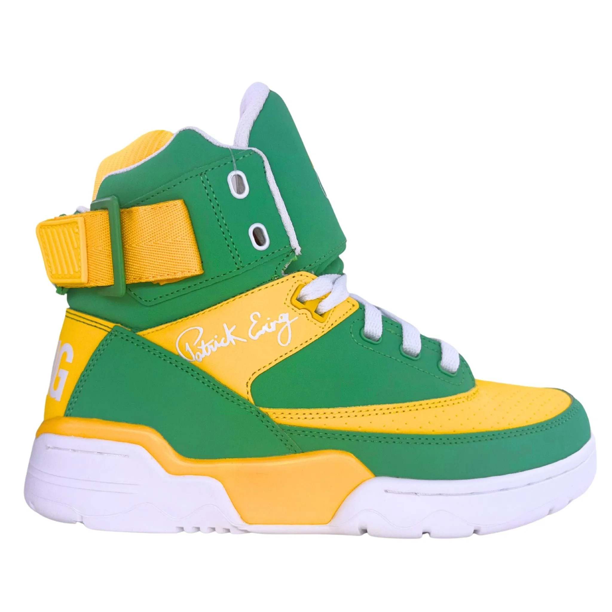 Patrick Ewing Athletics Men's 1BM02379-323 33 HI Green/White/Lemon Basketball Shoes
