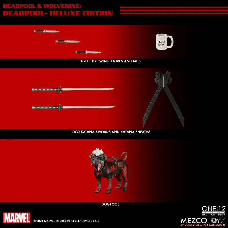 PRE-ORDER: Mezcotoyz Deadpool & Wolverine: Deadpool Deluxe Edition One:12 Collective Action Figure