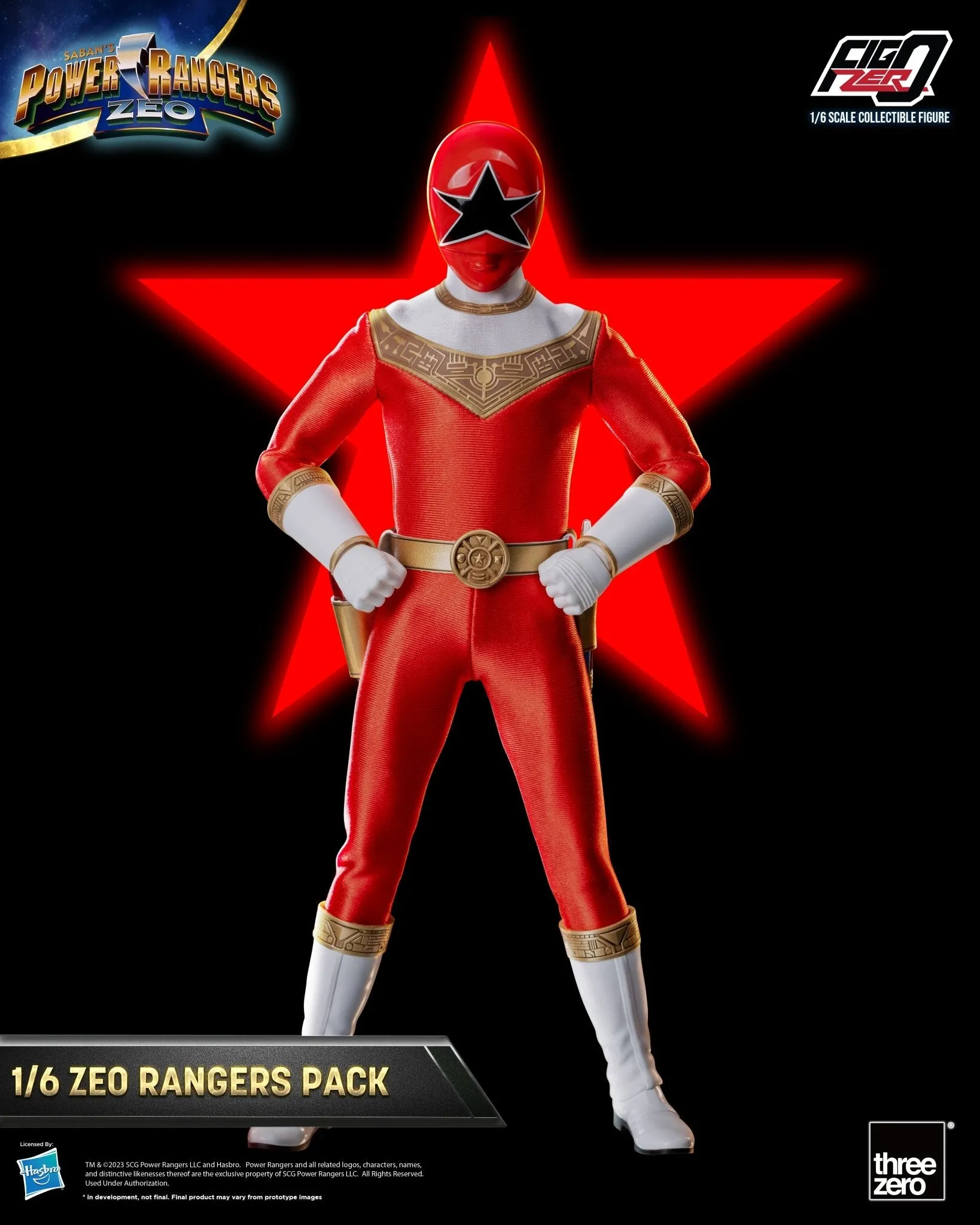 PRE-ORDER: Threezero Power Rangers Zeo FigZero Zeo Rangers Pack 1:6 Scale Figures