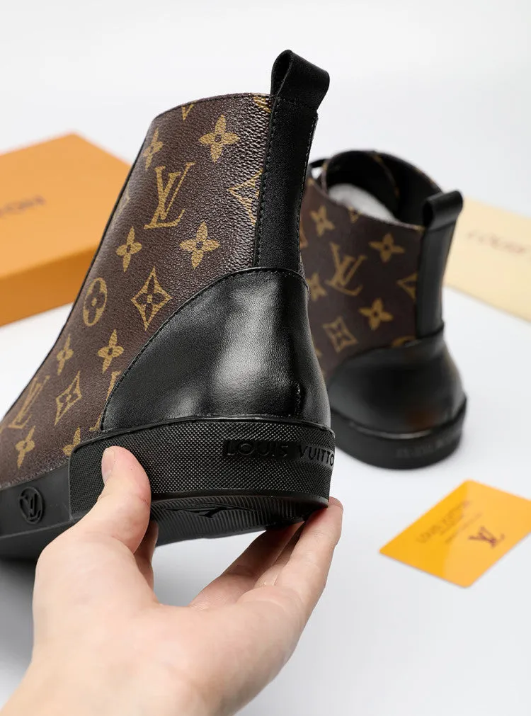 PT - LUV High BLnogram Brown Boot Sneaker