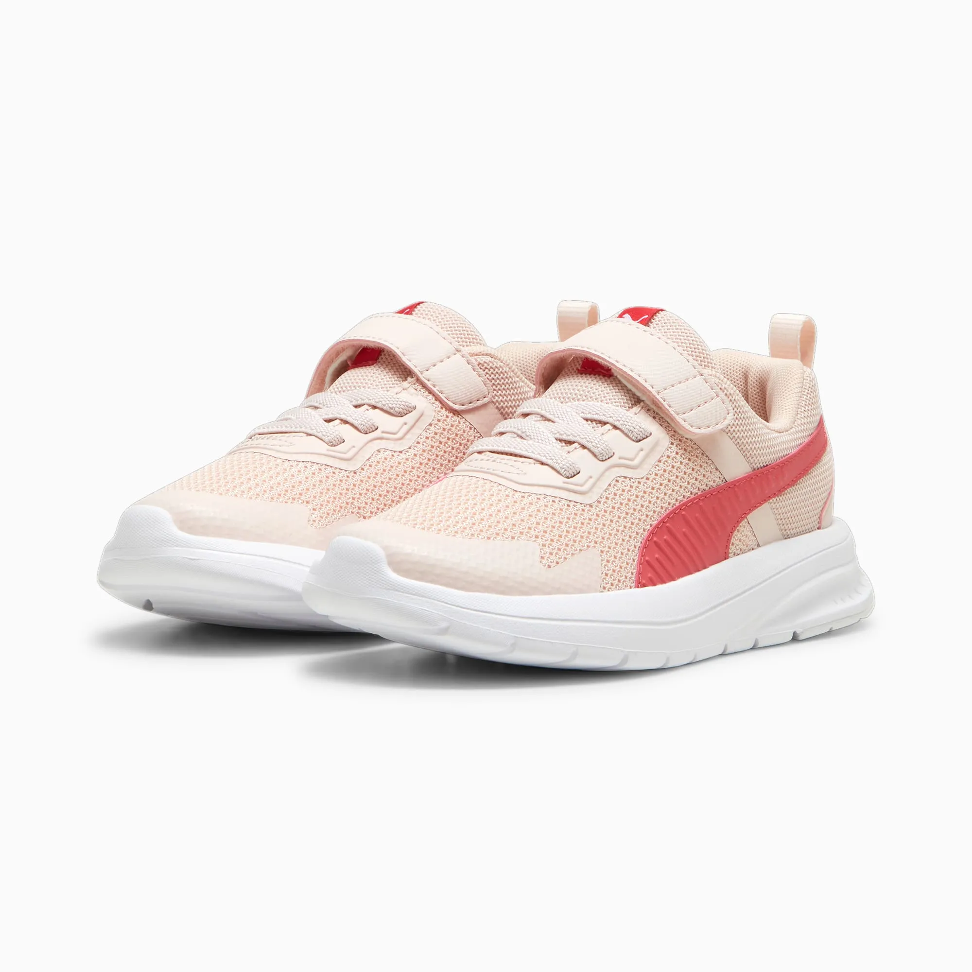 PUMA KID'S EVOLVE RUN MESH HOOK N'LOOP PINK/WHITE RUNNING SHOES
