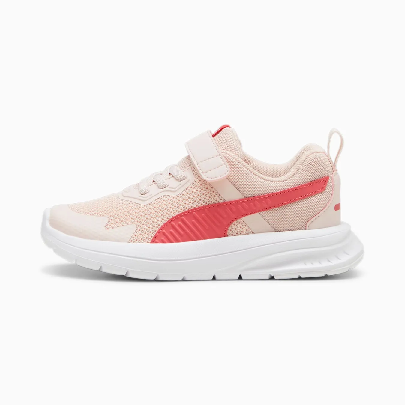 PUMA KID'S EVOLVE RUN MESH HOOK N'LOOP PINK/WHITE RUNNING SHOES