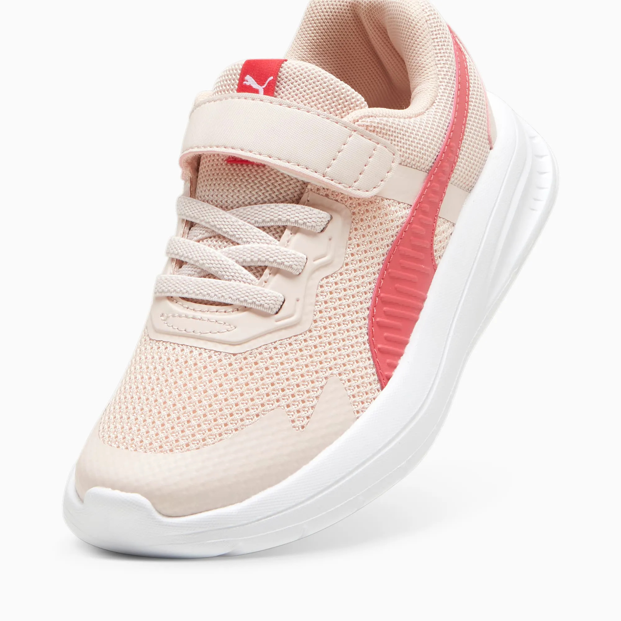 PUMA KID'S EVOLVE RUN MESH HOOK N'LOOP PINK/WHITE RUNNING SHOES