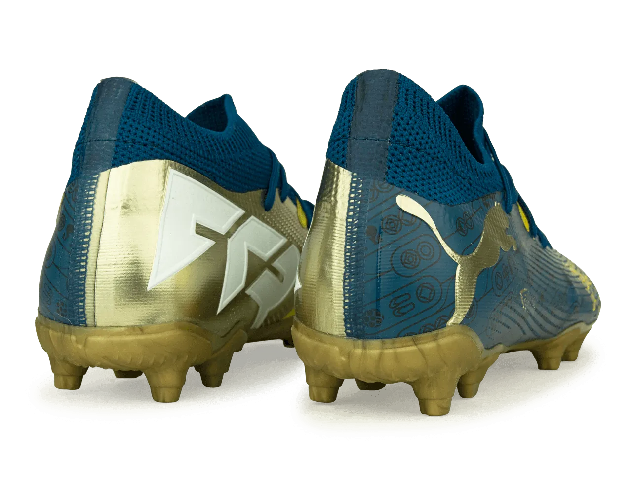 PUMA x Neymar JR Kids Future 7 Match BNA FG/AG Blue/Yellow/Green Gold