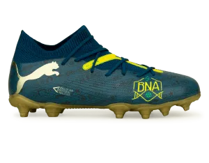 PUMA x Neymar JR Kids Future 7 Match BNA FG/AG Blue/Yellow/Green Gold
