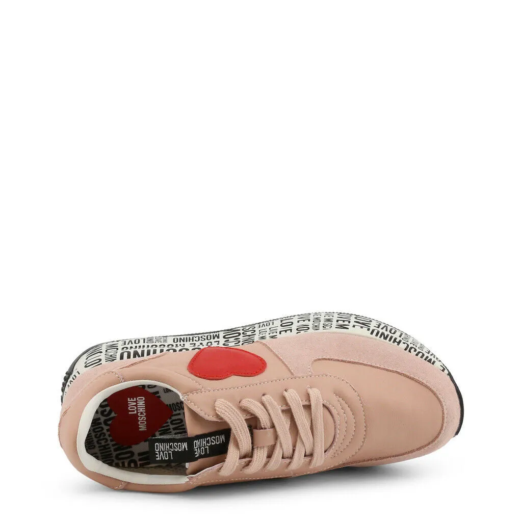 "Love" Moschino Pink Suede Sneakers - Imported from Italy