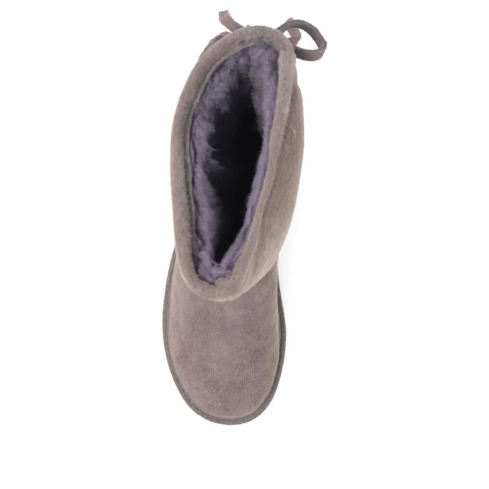 Rear-Laced Calf-Length Boots - EDNB40064 / 326 905