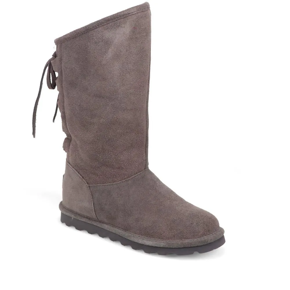 Rear-Laced Calf-Length Boots - EDNB40064 / 326 905