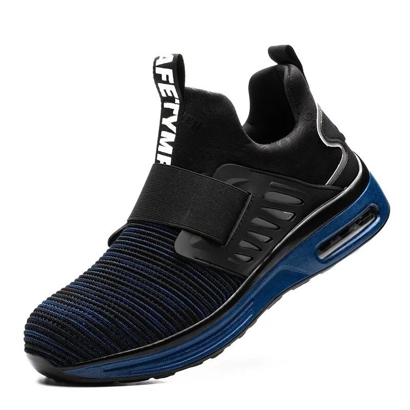 Reflective Men's Safety Shoes Boots With Steel Toe Cap Casual Men's Boots Work Indestructible Shoes Puncture-Proof Work Sneakers
