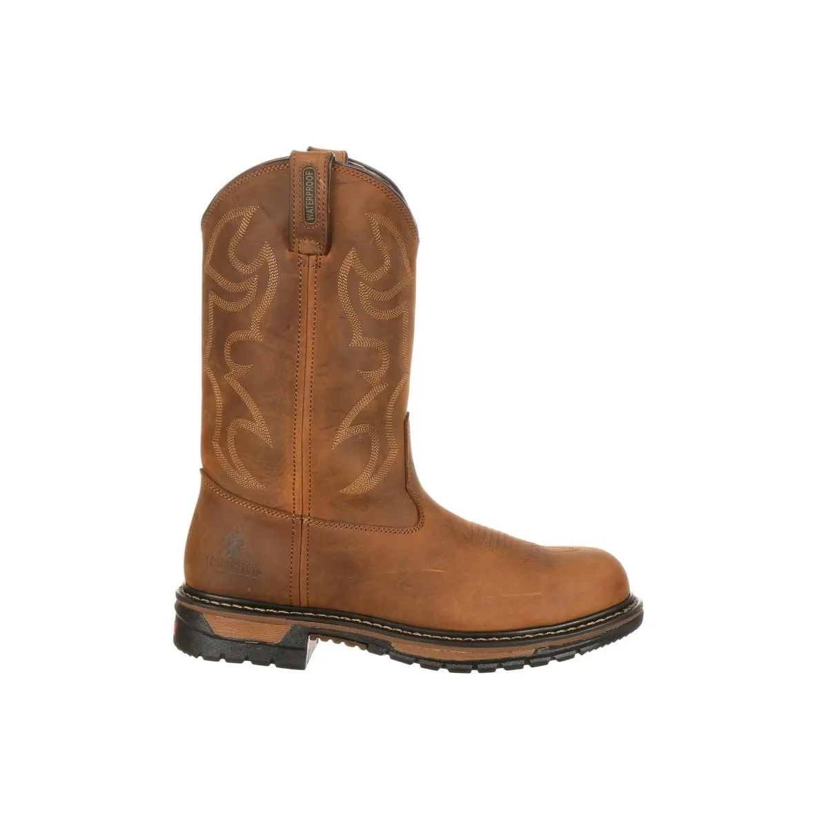Rocky Original Ride Branson Men's Steel Toe Waterproof Western Boots Fq0002809 In Brown