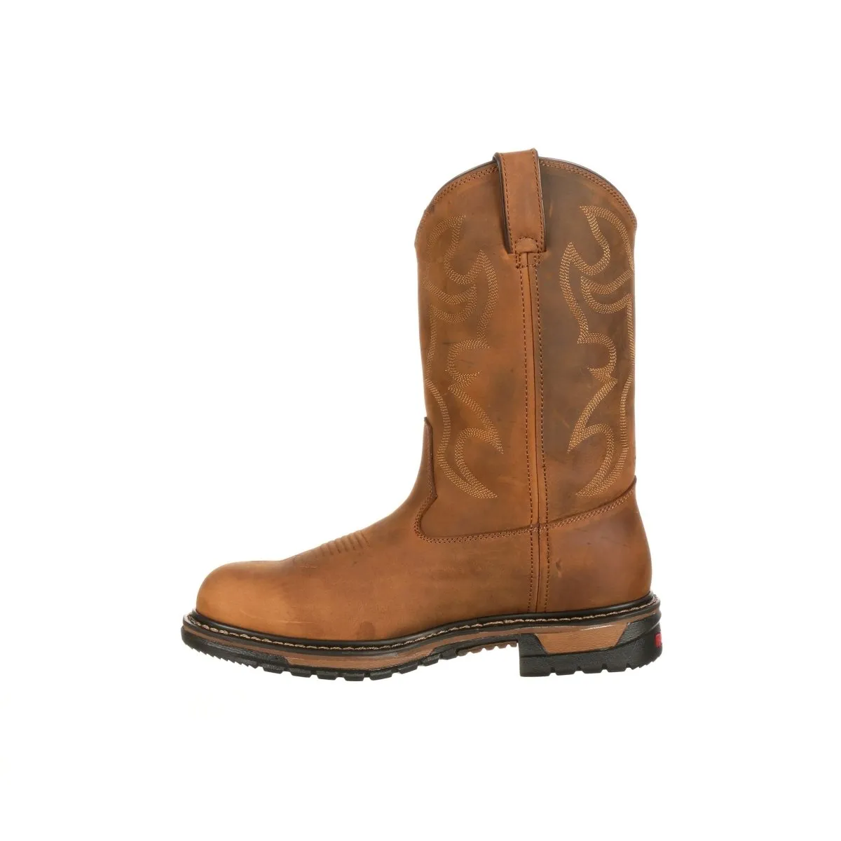 Rocky Original Ride Branson Men's Steel Toe Waterproof Western Boots Fq0002809 In Brown