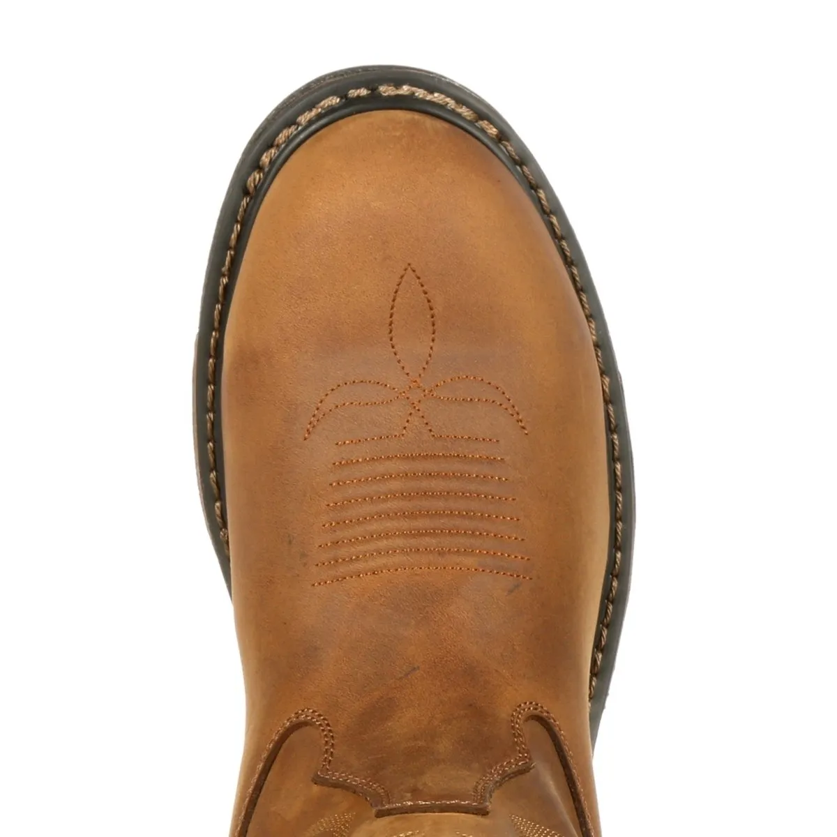 Rocky Original Ride Branson Men's Steel Toe Waterproof Western Boots Fq0002809 In Brown