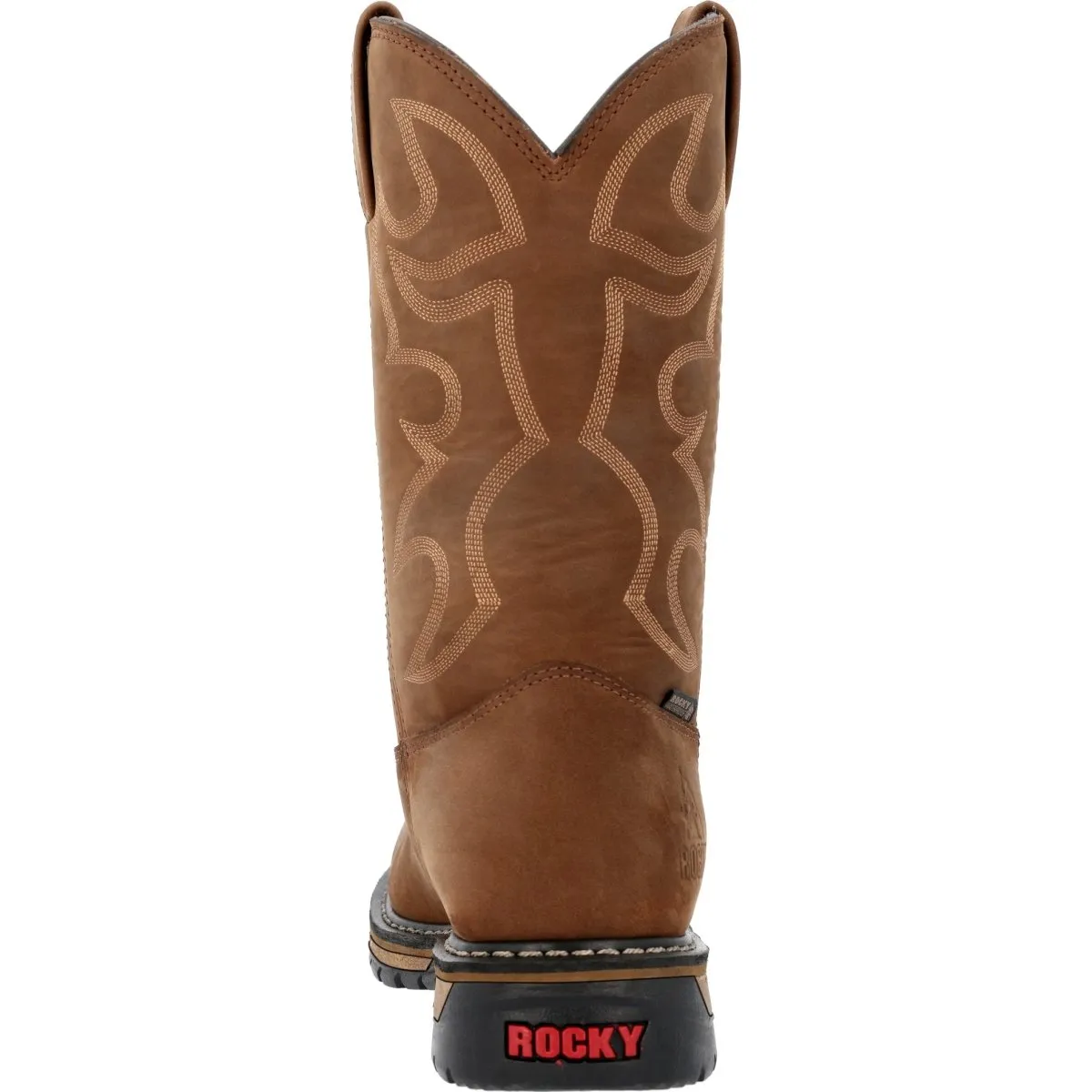 Rocky Original Ride Men's Steel Toe Western Work Boots Rkw0419 In Brown