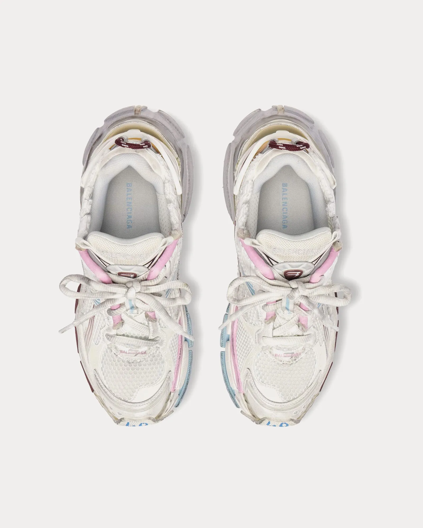Runner Gradient White / Brown / Blue / Pink / Grey Low Top Sneakers