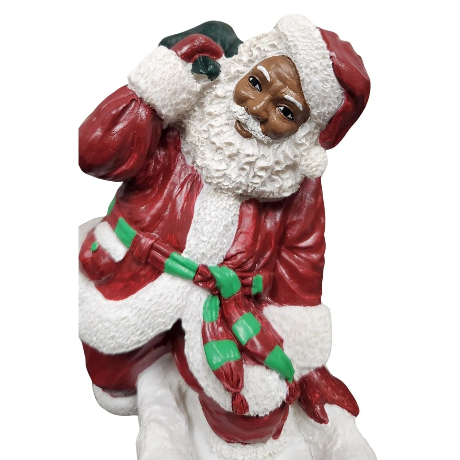 Santa Claus Climbs The Chimney Figurine
