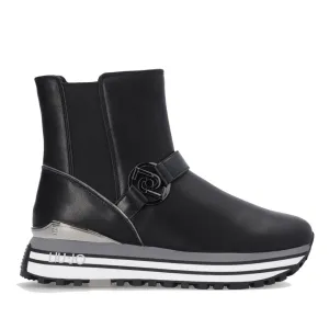 Scarpe Donna LIU JO Sneakers Boot Wonder 49 in Pelle Nera