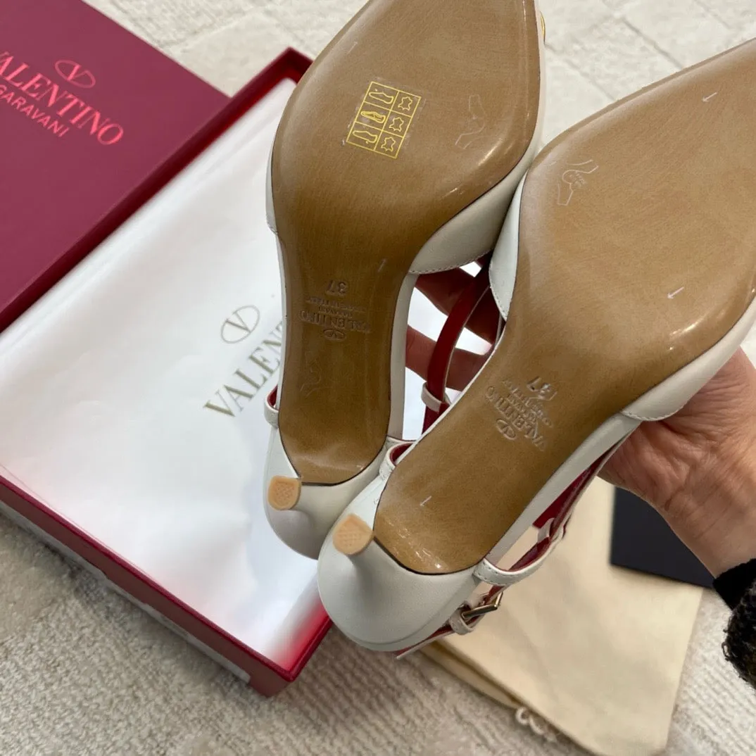 SE1292 Vlogo Glow Laminated Nappa Slingback Pump / 10mm/40mm/80mm