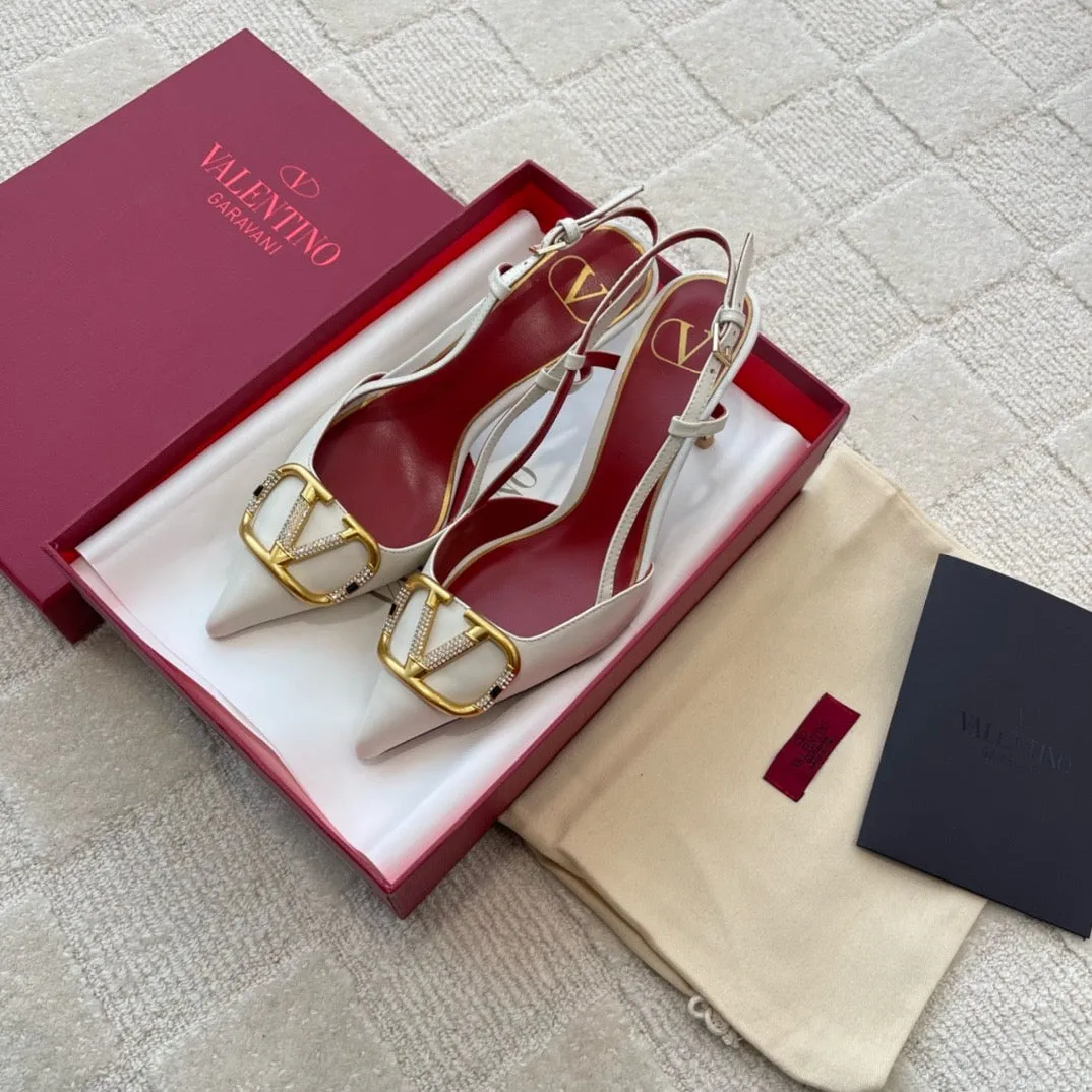 SE1292 Vlogo Glow Laminated Nappa Slingback Pump / 10mm/40mm/80mm