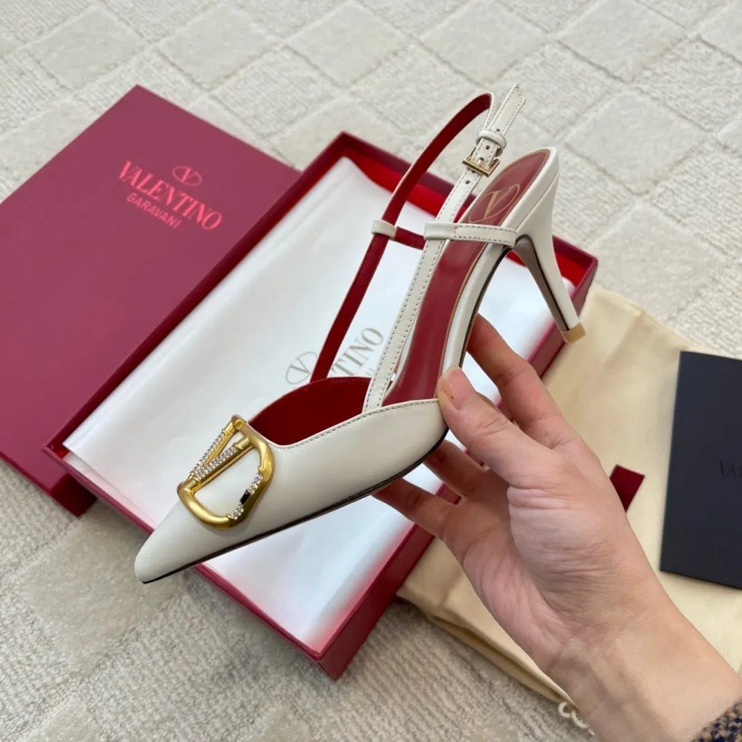 SE1292 Vlogo Glow Laminated Nappa Slingback Pump / 10mm/40mm/80mm