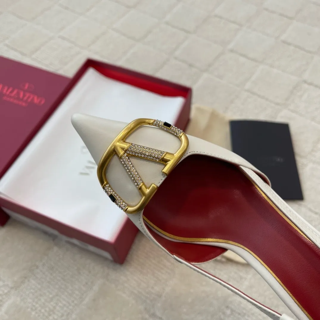 SE1292 Vlogo Glow Laminated Nappa Slingback Pump / 10mm/40mm/80mm
