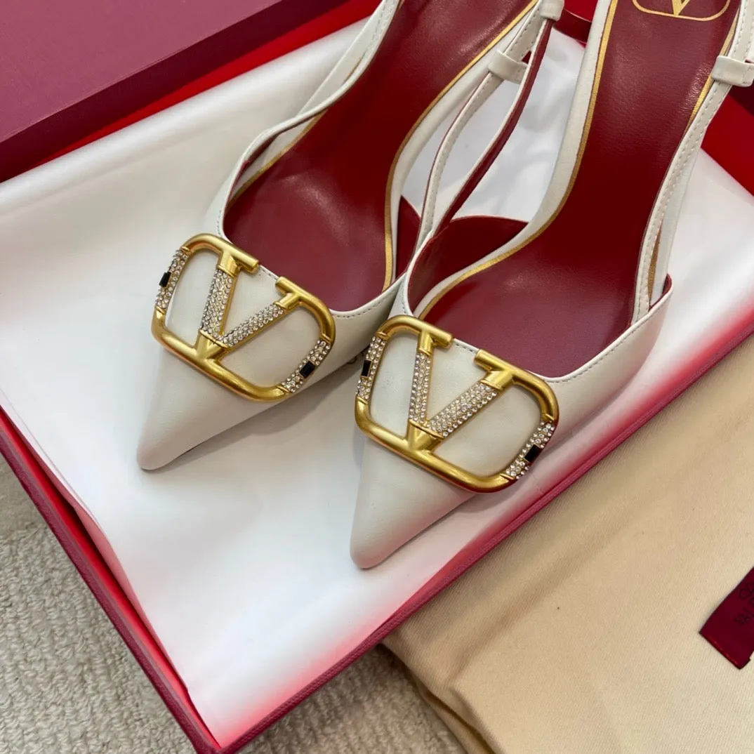 SE1292 Vlogo Glow Laminated Nappa Slingback Pump / 10mm/40mm/80mm