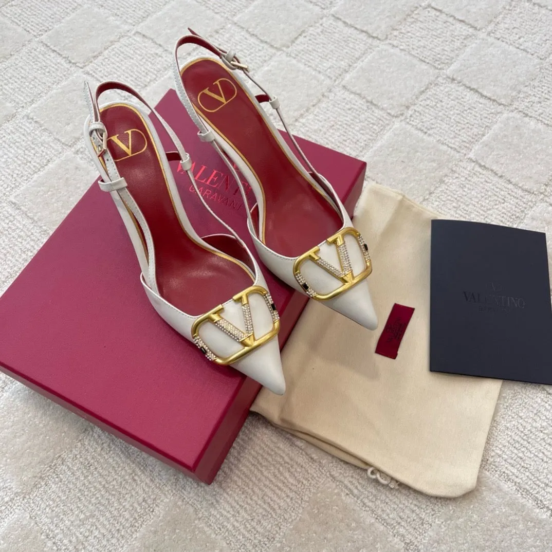 SE1292 Vlogo Glow Laminated Nappa Slingback Pump / 10mm/40mm/80mm