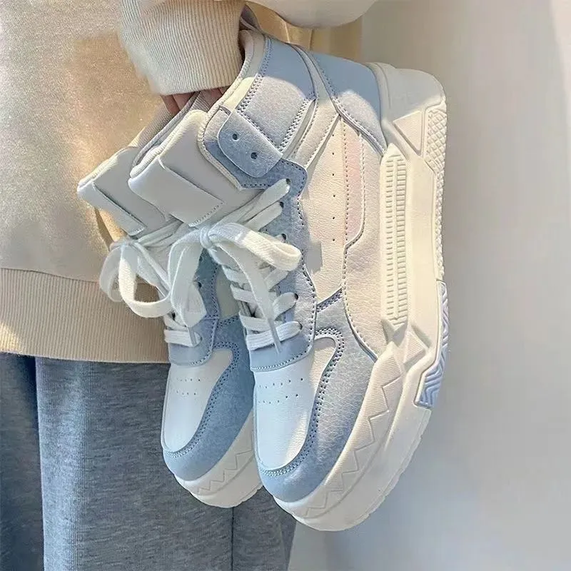 Sohiwoo White Platform Sneakers Women's Sports Shoes Vintage Casual Vulcanize Kawaii Lolita Harajuku School Boot Female Flats New Trend