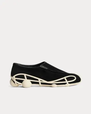 Tereshkova Zipup Black Slip On Sneakers