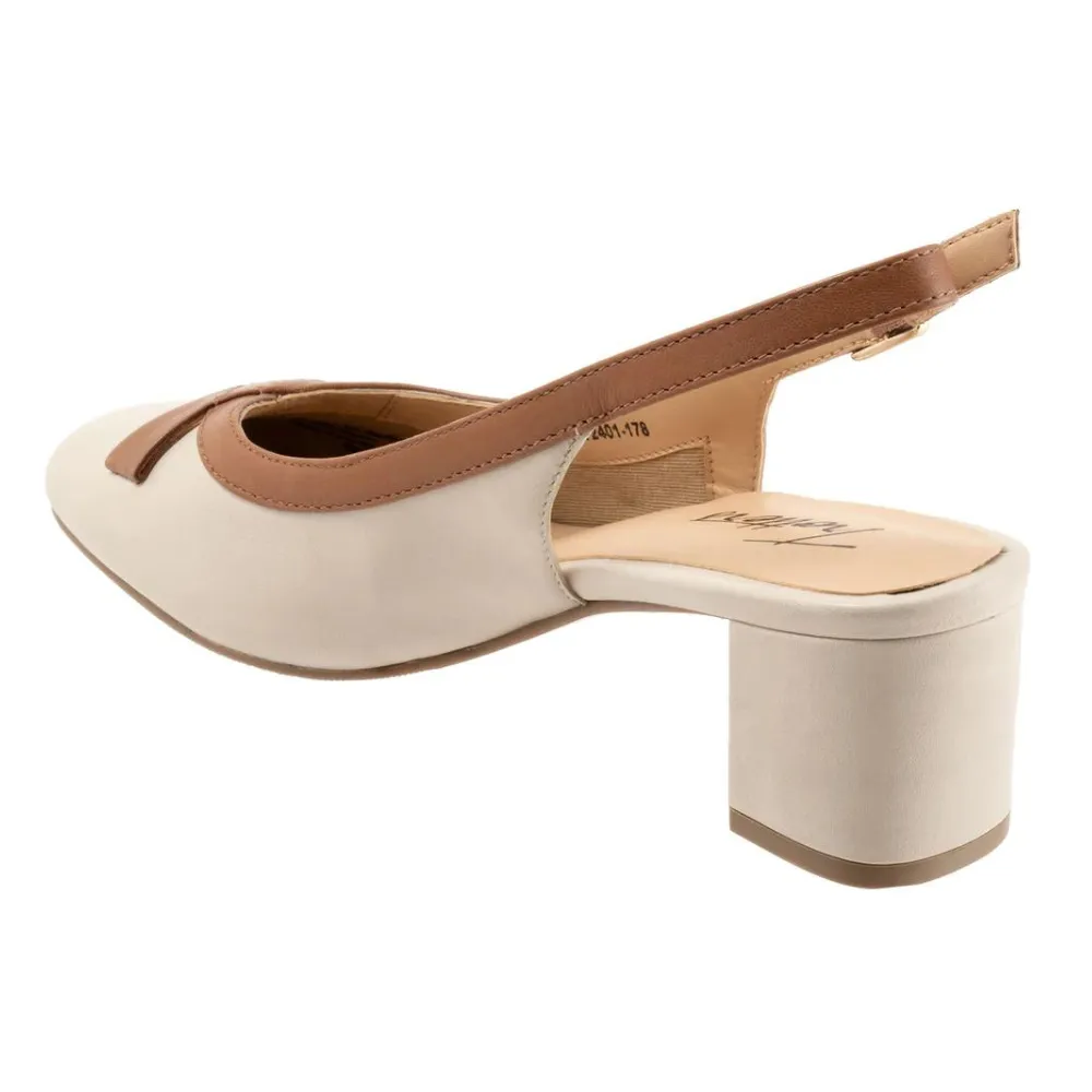 Trotters Dalani Ivory/Tan Leather Pump (Women's)