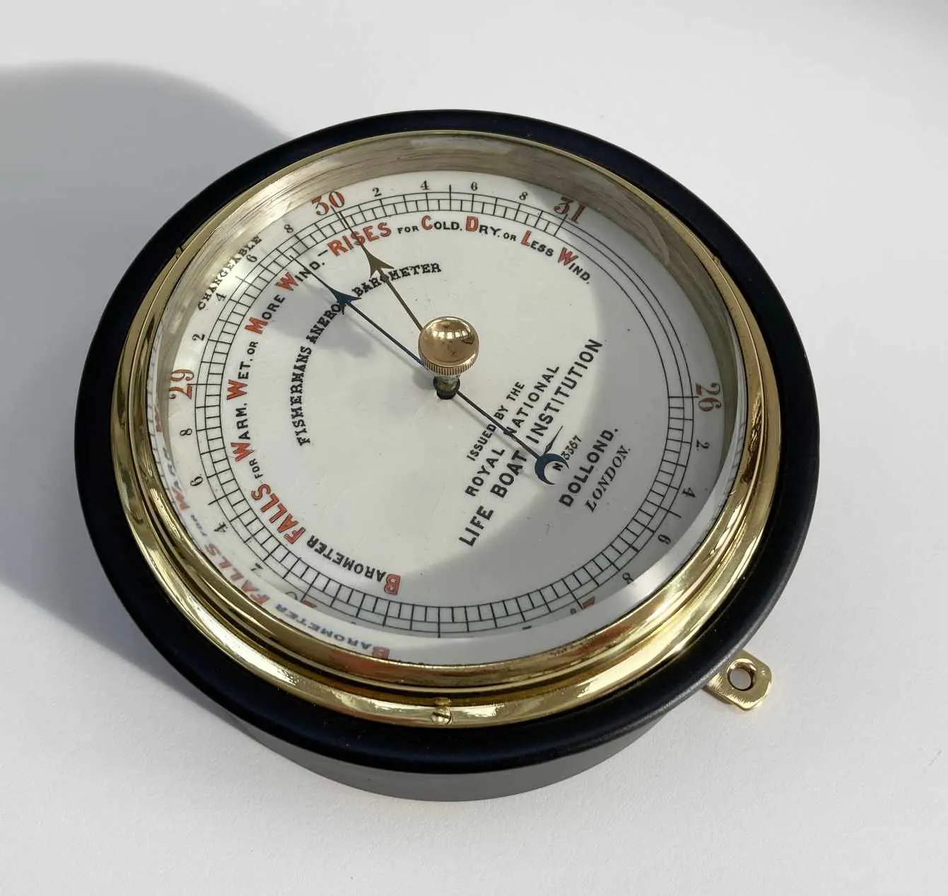 Victorian RNLI Fishermans Aneroid Barometer by Dollond London