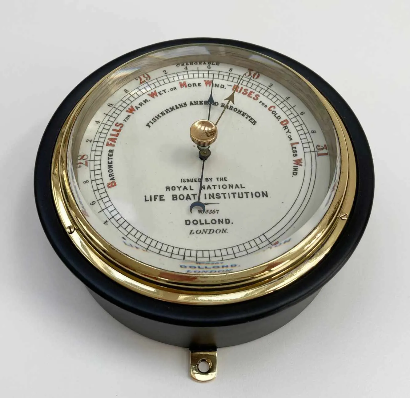 Victorian RNLI Fishermans Aneroid Barometer by Dollond London
