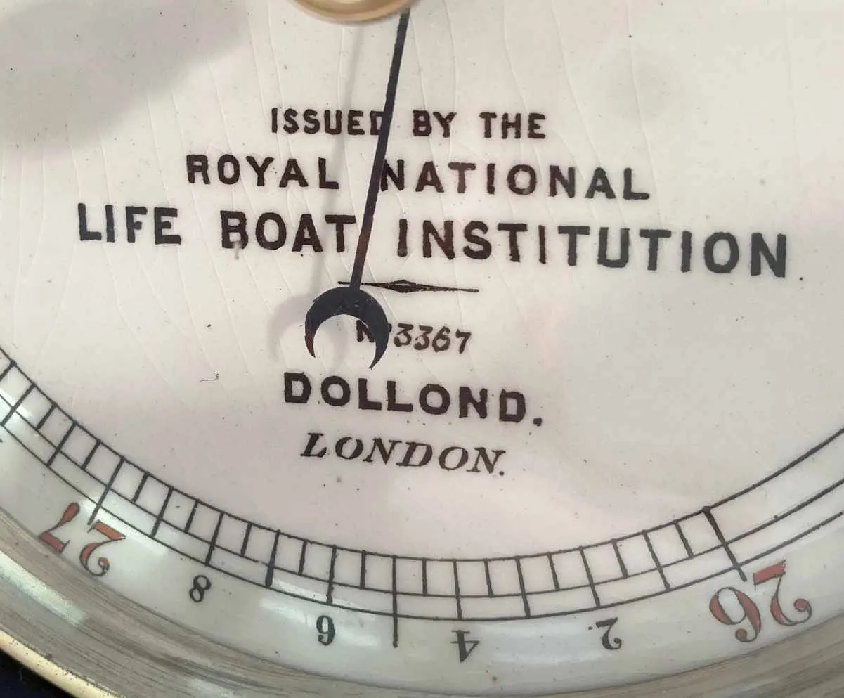 Victorian RNLI Fishermans Aneroid Barometer by Dollond London
