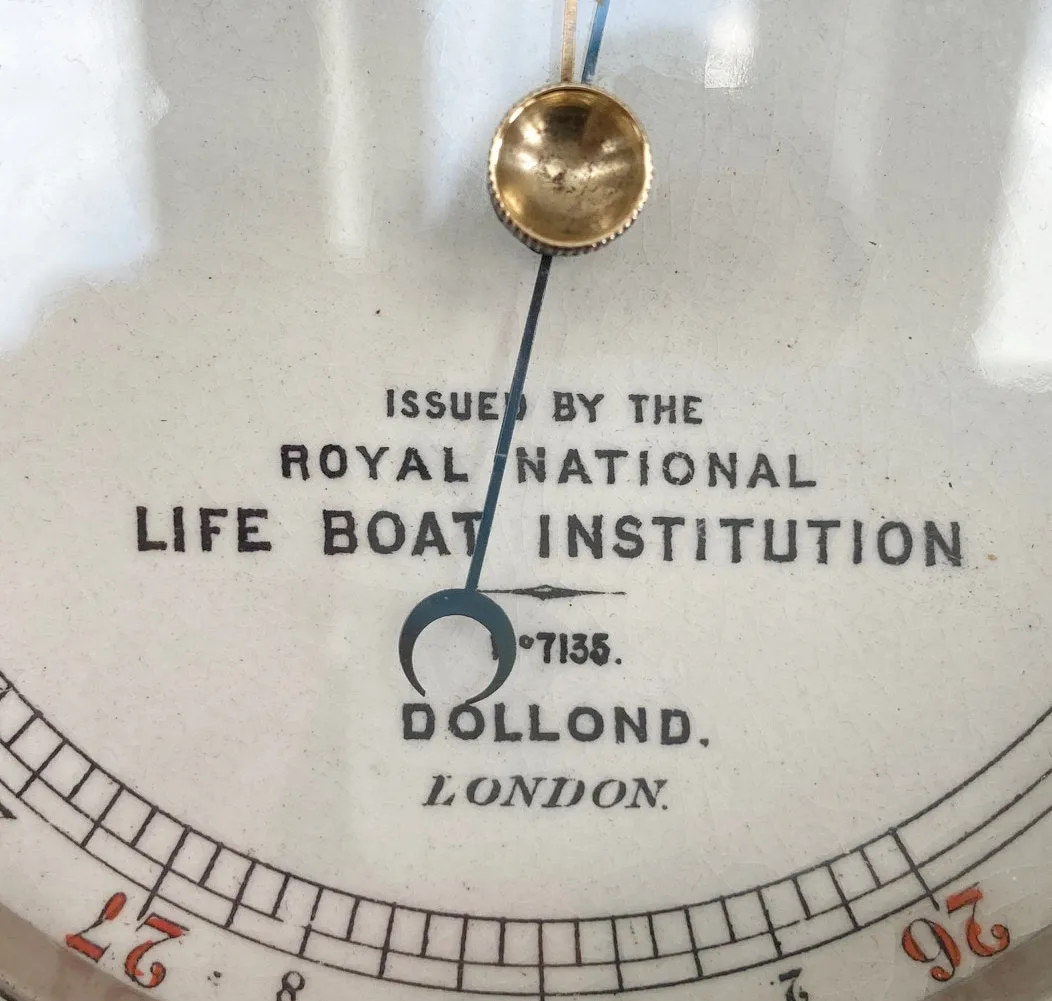 Victorian RNLI Fishermans Aneroid Barometer by Dollond of London