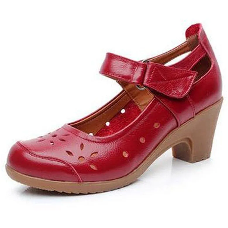 Women's Casual Shoes Leather Pumps Round Toe Shallow Mouth COS0202