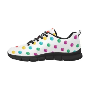 Womens Sneakers Multicolor Polka Dot Print Running Shoes